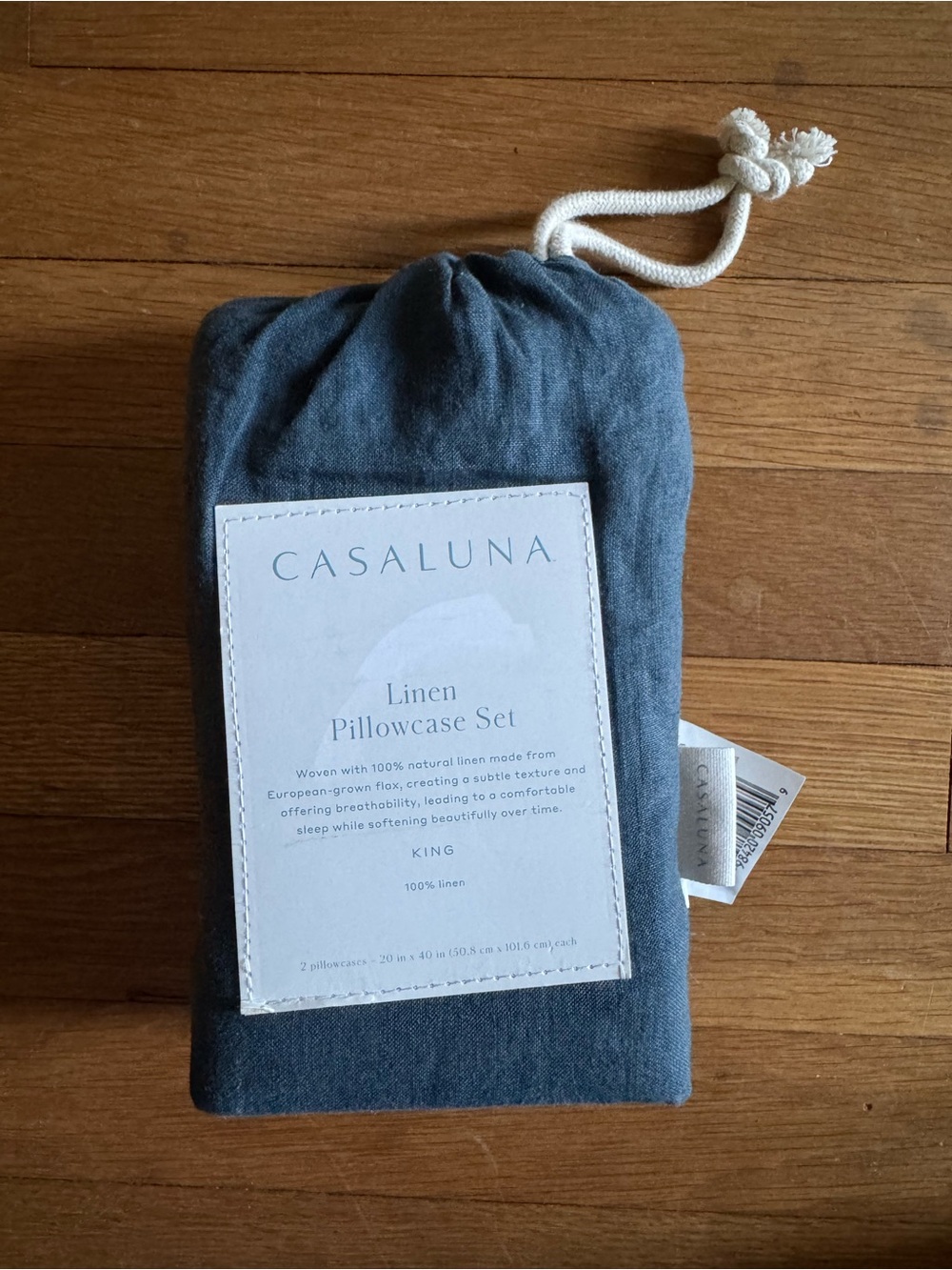 Casaluna Linen Pillowcase Set - Navy Blue